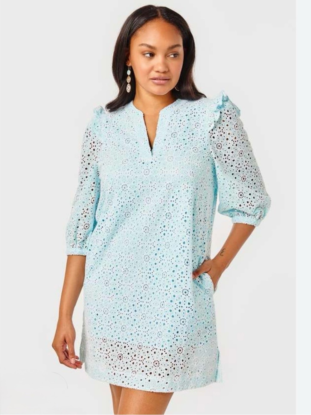 Cartolina Cotton Embroidered Eyelet Dress